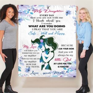 To My Daughter Mom Love You Forever Gift Ideas Blanket Blankets For Mothers Day 3 hx8g6n.jpg