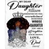 To My Daughter Straighten Crown Braver Stronger Loved Wrap Yourself Gift From Mom Dad Fleece Blanket, Blankets For Mothers Day