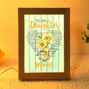To My Daughter Sunlower Heart Shaped Frame&hellip;