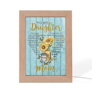 To My Daughter Sunlower Heart Shaped Frame&hellip;