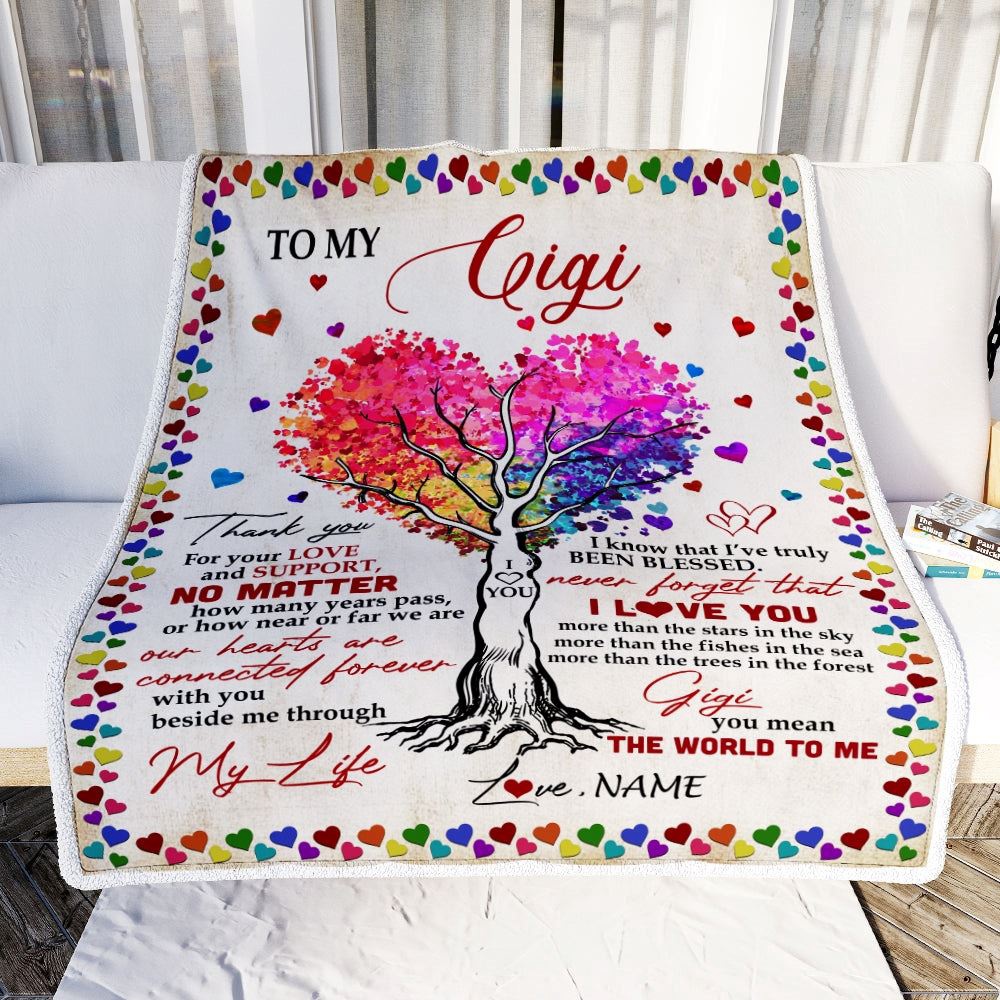 To My Gigi Blanket From Grandkids Never Forget That I Love You You Mean The World to Me, Mother Day Blanket, Personalized Blanket For Mom To My Gigi Blanket From Grandkids Never Forget That I Love You You Mean The World to Me, Mother Day Blanket, Personalized Blanket For Mom