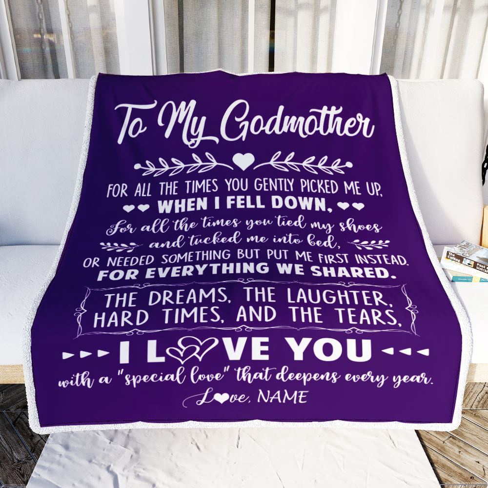 To My Godmother Blanket From Goddaughter I Love You With A Special Love, Mother Day Blanket, Personalized Blanket For Mom To My Godmother Blanket From Goddaughter I Love You With A Special Love, Mother Day Blanket, Personalized Blanket For Mom