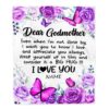 To My Godmother Blanket From Goddaughter Niece I Hope Every Time Bear, Mother Day Blanket, Personalized Blanket For Mom