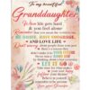 To My Granddaughter Be Brave Have Courage I Love You Gift Idea From Grandma Flower Blanket, Blankets For Mothers Day