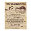 To My Granddaughter Be Brave Have Courage I Love You Gift Idea From Grandpa Flower Blanket, Blankets For Mothers Day