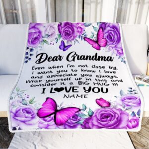 To My Grandma Blanket From Granddaughter Grandson&hellip;