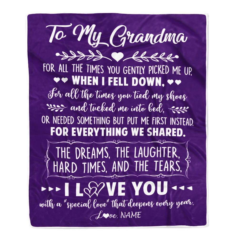 To My Grandma Blanket From Grandkids I Love You With A Special Love, Mother Day Blanket, Personalized Blanket For Mom To My Grandma Blanket From Grandkids I Love You With A Special Love, Mother Day Blanket, Personalized Blanket For Mom