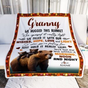 To My Granny Blanket From Granddaughter Grandson&hellip;