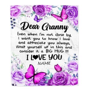 To My Granny Blanket From Granddaughter Grandson&hellip;