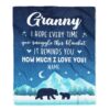 To My Granny Blanket From Grandkids Floral Air Mail Letter I Love You, Mother Day Blanket, Personalized Blanket For Mom To My Granny Blanket From Grandkids Floral Air Mail Letter I Love You, Mother Day Blanket, Personalized Blanket For Mom