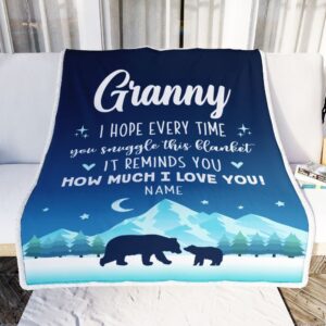 To My Granny Blanket From Granddaughter Grandson&hellip;