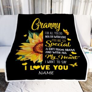 To My Granny Blanket From Grandkids Granddaughter&hellip;