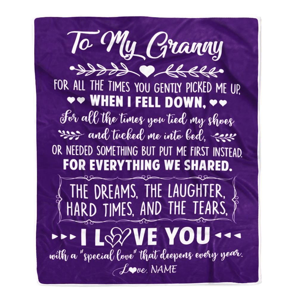 To My Granny Blanket From Grandkids I Love You With A Special Love, Mother Day Blanket, Personalized Blanket For Mom