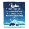 To My Lala Blanket From Grandkids Floral Air Mail Letter I Love You, Mother Day Blanket, Personalized Blanket For Mom