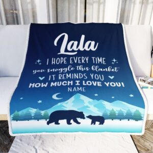 To My Lala Blanket From Granddaughter Grandson&hellip;