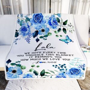 To My Lala Blanket From Grandkids Floral&hellip;
