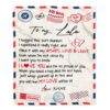 To My Lala Blanket From Grandkids Granddaughter I Want To Say I Love You Sunfower, Mother Day Blanket, Personalized Blanket For Mom