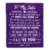 To My Lolly Blanket From Granddaughter Grandson Bear I Love You, Mother Day Blanket, Personalized Blanket For Mom