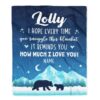 To My Lolly Blanket From Grandkids Floral Air Mail Letter I Love You, Mother Day Blanket, Personalized Blanket For Mom To My Lolly Blanket From Grandkids Floral Air Mail Letter I Love You, Mother Day Blanket, Personalized Blanket For Mom