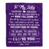 To My Mamaw Blanket From Granddaughter Grandson Bear I Love You, Mother Day Blanket, Personalized Blanket For Mom