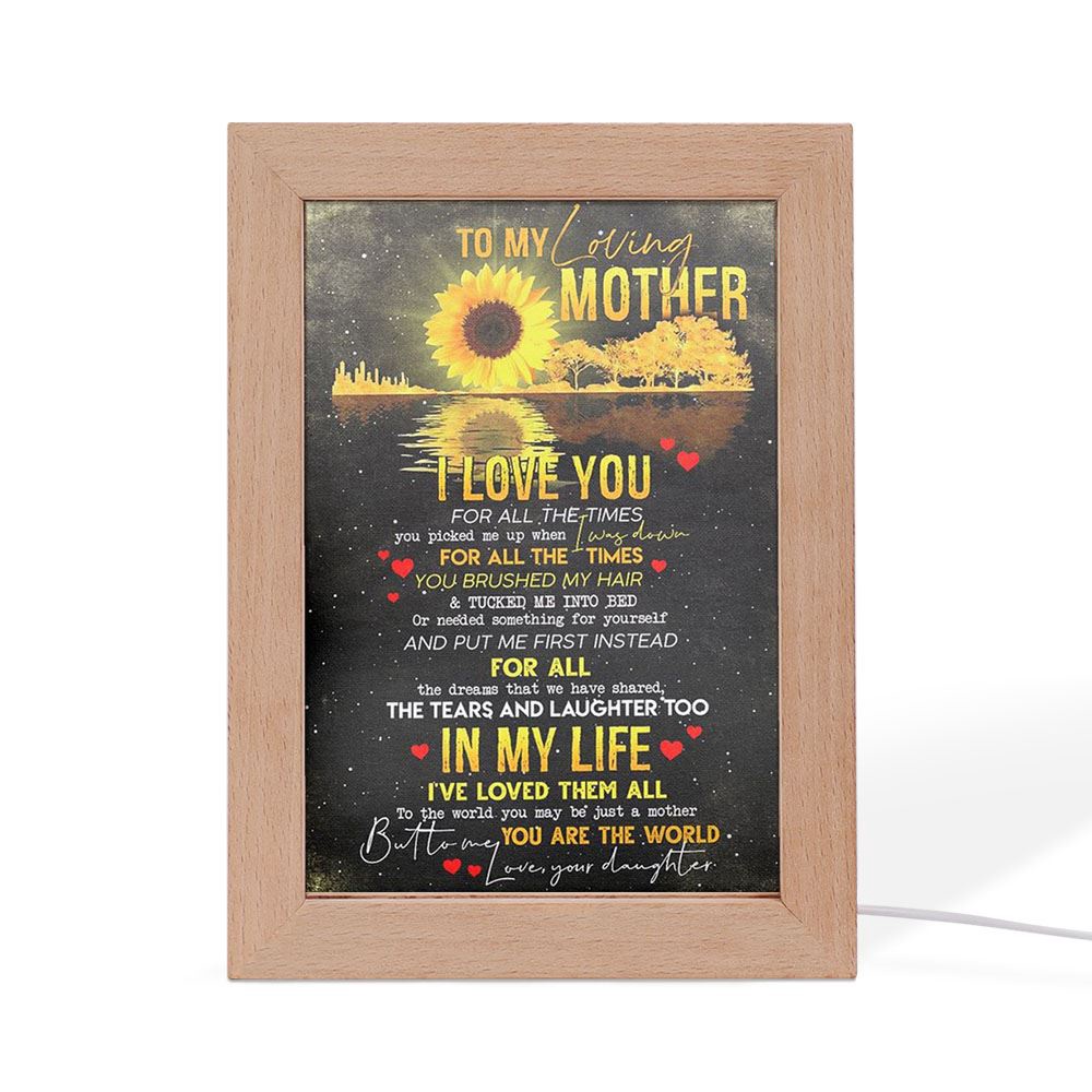 To My Loving Mother From Daughter Frame Lamp, Picture Frame Light, Frame Lamp, Mother’s Day Gifts To My Loving Mother From Daughter Frame Lamp, Picture Frame Light, Frame Lamp, Mother’s Day Gifts