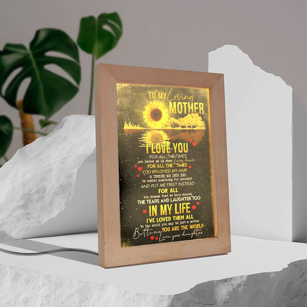 To My Loving Mother From Daughter Frame Lamp, Picture Frame Light, Frame Lamp, Mother’s Day Gifts To My Loving Mother From Daughter Frame Lamp, Picture Frame Light, Frame Lamp, Mother’s Day Gifts