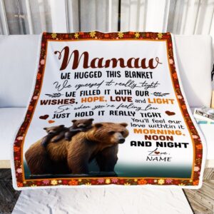 To My Mamaw Blanket From Granddaughter Grandson&hellip;