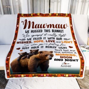To My Mawmaw Blanket From Granddaughter Grandson&hellip;