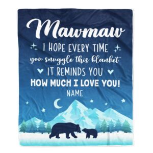 To My Mawmaw Blanket From Granddaughter Grandson&hellip;