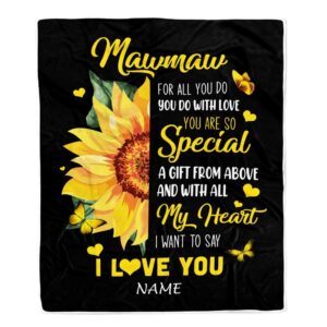 To My Mawmaw Blanket From Grandkids Granddaughter&hellip;