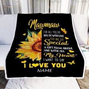 To My Mawmaw Blanket From Grandkids Granddaughter&hellip;