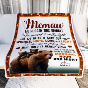 To My Memaw Blanket From Granddaughter Grandson&hellip;