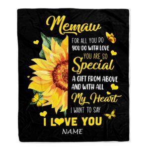 To My Memaw Blanket From Grandkids Granddaughter&hellip;
