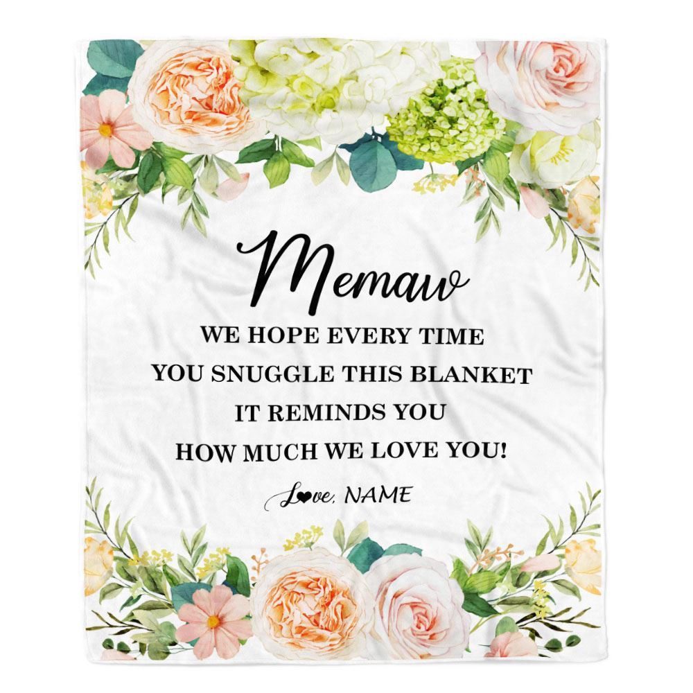 To My Memaw Blanket From Grandkids How Much We Love You Flower, Mother Day Blanket, Personalized Blanket For Mom To My Memaw Blanket From Grandkids How Much We Love You Flower, Mother Day Blanket, Personalized Blanket For Mom