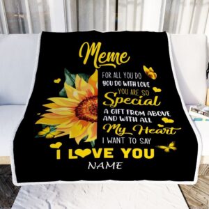 To My Meme Blanket From Grandkids Granddaughter&hellip;