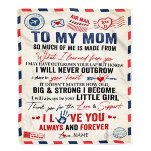 To My Mom Blanket From Daughter Air&hellip;