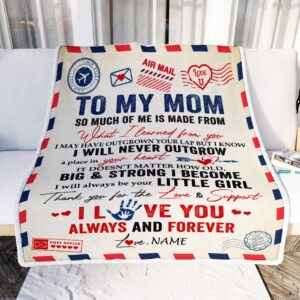 To My Mom Blanket From Daughter Air&hellip;
