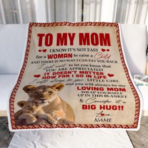 To My Mom Blanket From Daughter Lion&hellip;