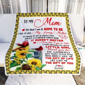 To My Mom Blanket From Daughter Little&hellip;