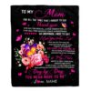 To My Mom Blanket From Daughter Son Floral How Much We Love You, Mother Day Blanket, Personalized Blanket For Mom To My Mom Blanket From Daughter Son Floral How Much We Love You, Mother Day Blanket, Personalized Blanket For Mom