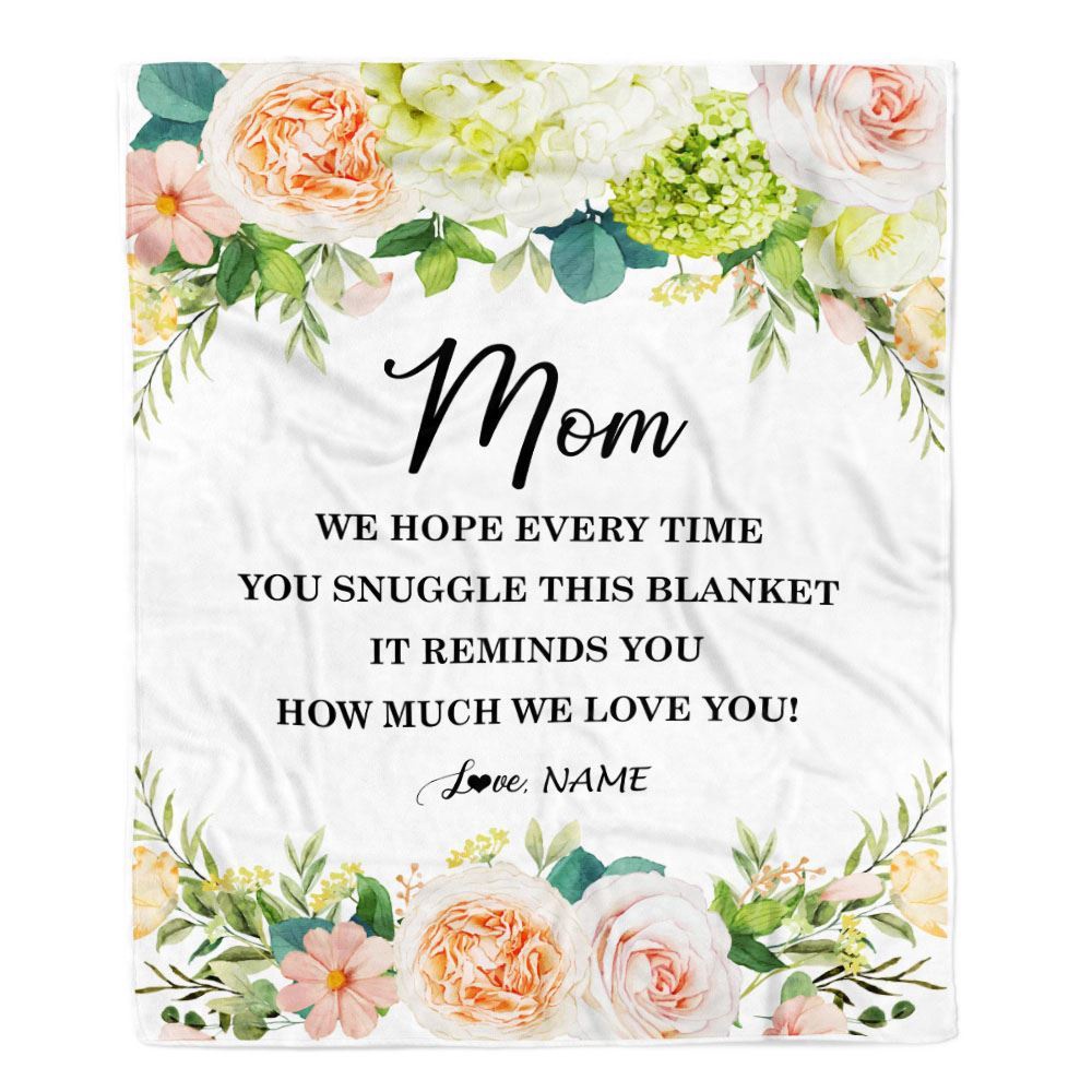 To My Mom Blanket From Daughter Son How Much We Love You Flower, Mother Day Blanket, Personalized Blanket For Mom To My Mom Blanket From Daughter Son How Much We Love You Flower, Mother Day Blanket, Personalized Blanket For Mom