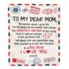 To My Mom Blanket From Daughter Son I Want To Say I Love You Sunfower, Mother Day Blanket, Personalized Blanket For Mom To My Mom Blanket From Daughter Son I Want To Say I Love You Sunfower, Mother Day Blanket, Personalized Blanket For Mom