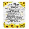 To My Mom Blanket From Daughter Son Thank You Grateful Love, Mother Day Blanket, Personalized Blanket For Mom