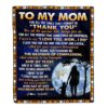 To My Mom Blanket From Daughter Son Thank You For All Wood Sunflower, Mother Day Blanket, Personalized Blanket For Mom