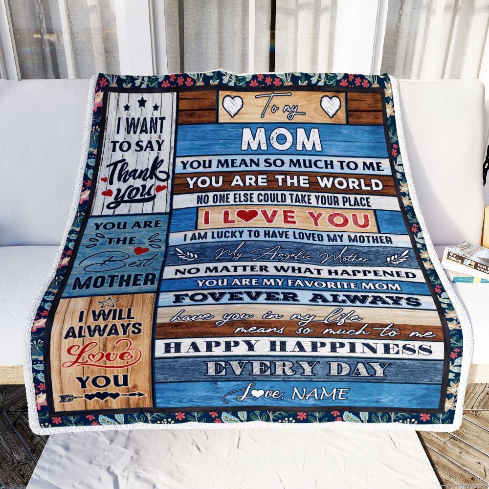 To My Mom Blanket From Daughter Son Wood You Are My Favorite, Mother Day Blanket, Personalized Blanket For Mom To My Mom Blanket From Daughter Son Wood You Are My Favorite, Mother Day Blanket, Personalized Blanket For Mom
