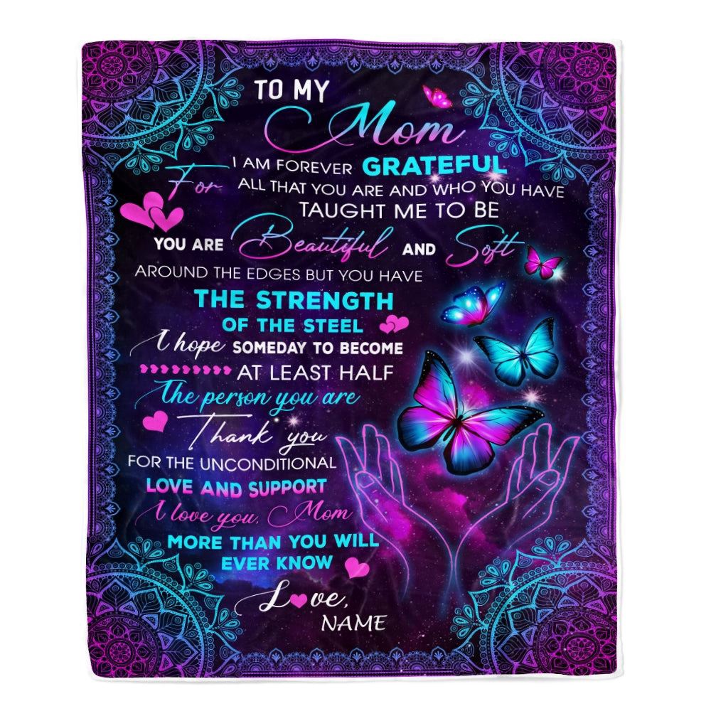 To My Mom Blanket From Daughter Son You Are Beautiful Butterfly, Mother Day Blanket, Personalized Blanket For Mom To My Mom Blanket From Daughter Son You Are Beautiful Butterfly, Mother Day Blanket, Personalized Blanket For Mom