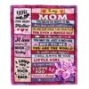 To My Mom Blanket From Daughter Thank You For The Sacrifices Horse, Mother Day Blanket, Personalized Blanket For Mom To My Mom Blanket From Daughter Thank You For The Sacrifices Horse, Mother Day Blanket, Personalized Blanket For Mom