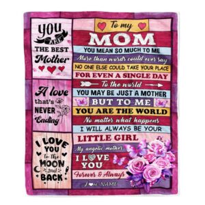 To My Mom Blanket From Daughter Wood&hellip;