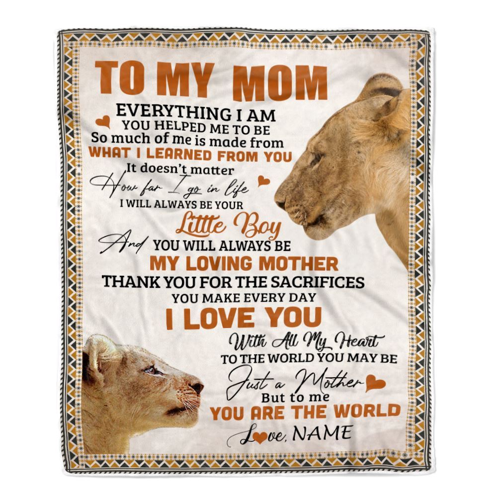 To My Mom Blanket From Son Lion My Loving Father I Love You Mom, Mother Day Blanket, Personalized Blanket For Mom To My Mom Blanket From Son Lion My Loving Father I Love You Mom, Mother Day Blanket, Personalized Blanket For Mom
