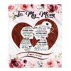 To My Mom Blanket From Son Thank You Day By Day, Mother Day Blanket, Personalized Blanket For Mom